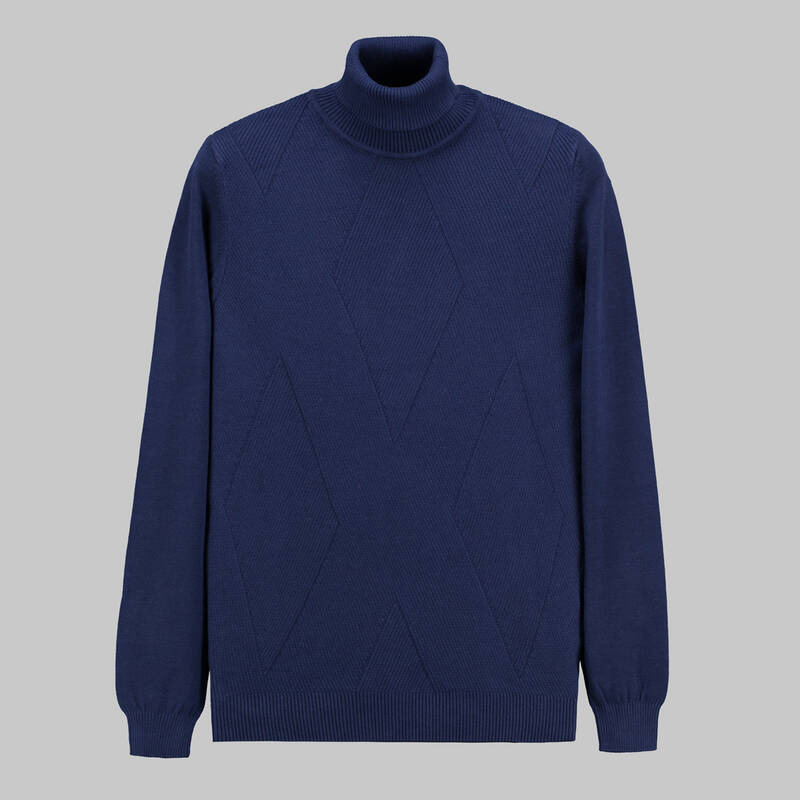 Sarar Tam Balıkçı Lacivert Triko - 1