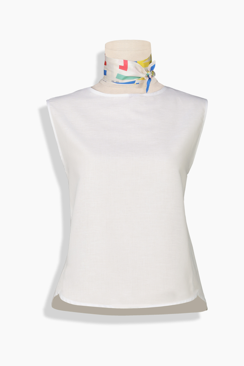 Trella İpek Twill Bej Fular - 2