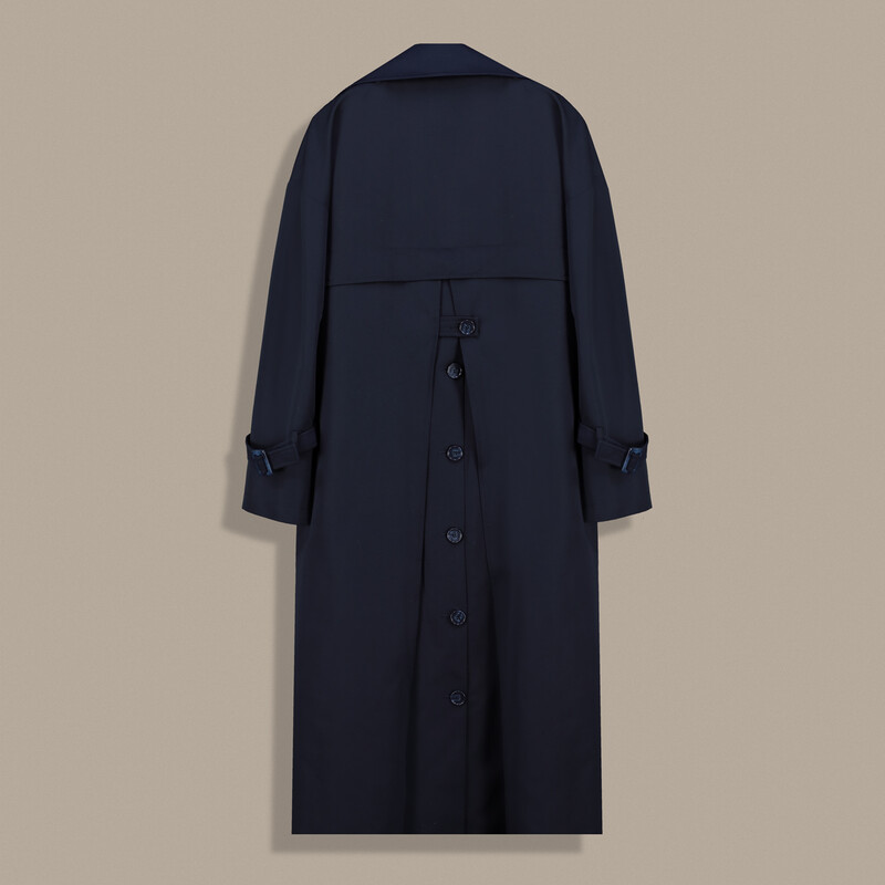 Kadın Lacivert Trençkot - SARAR WOMAN