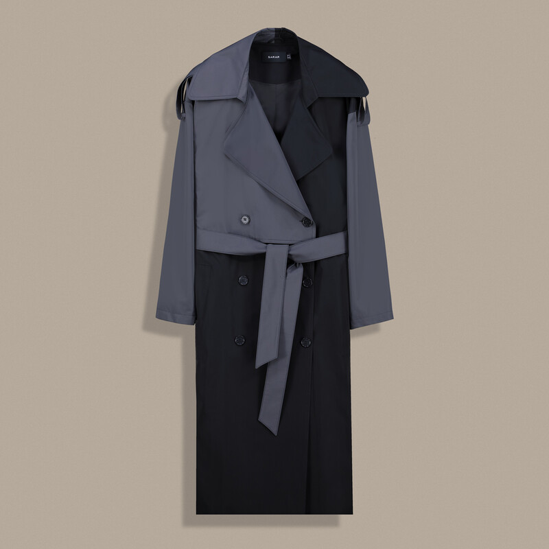 Gri Trençkot - SARAR WOMAN