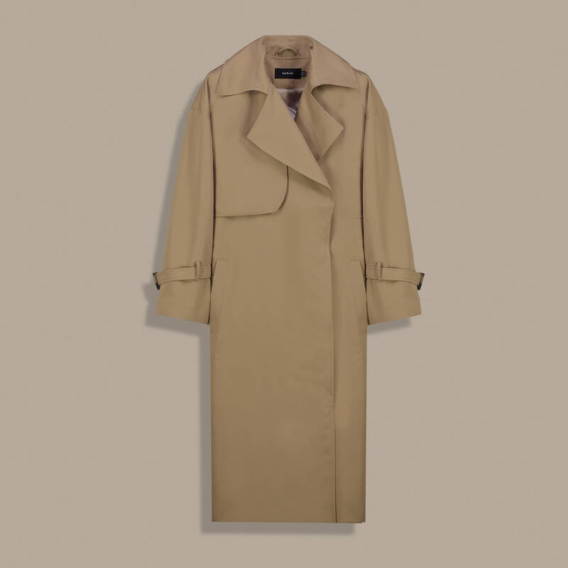 Kadın Açık Kahverengi Trençkot - 1