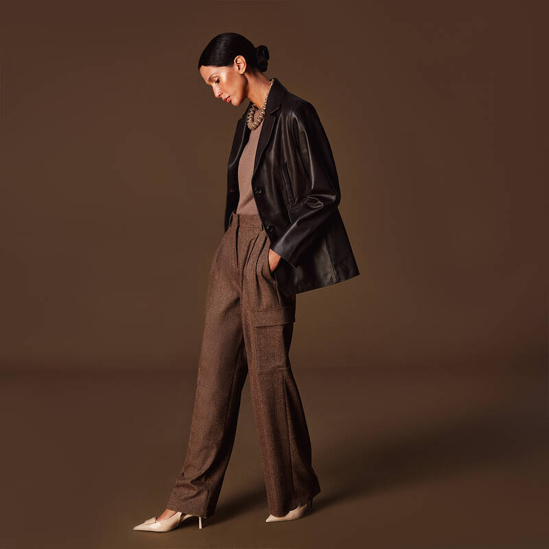 Trunoir Kahverengi Deri Ceket - 1