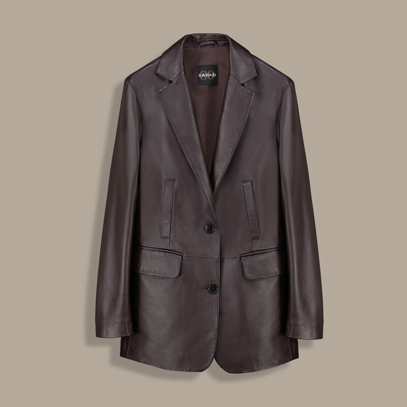Trunoir Kahverengi Deri Ceket - SARAR WOMAN