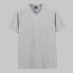 Sarar V Yaka Gri Tişört 