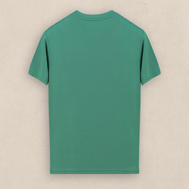 V Yaka Yeşil Tişört - SARAR