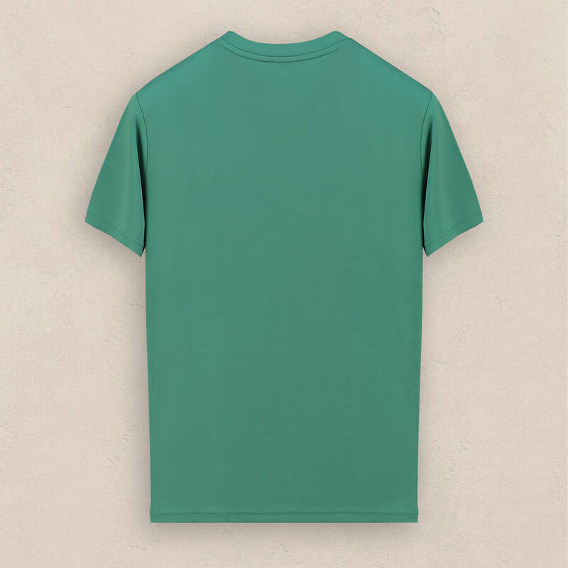 V Yaka Yeşil Tişört - 2