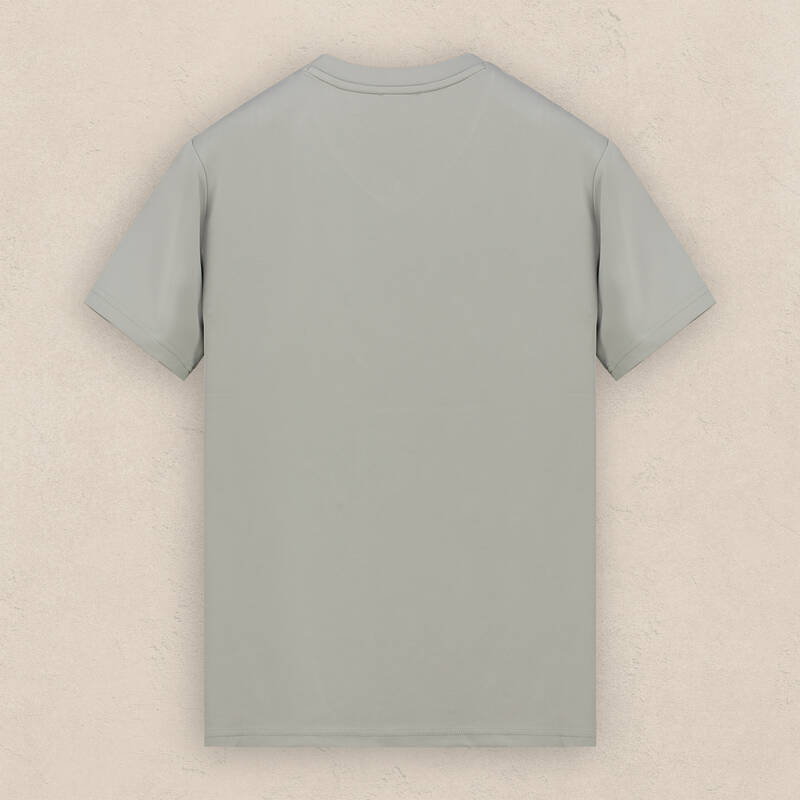 V Yaka Gri Tişört - 2