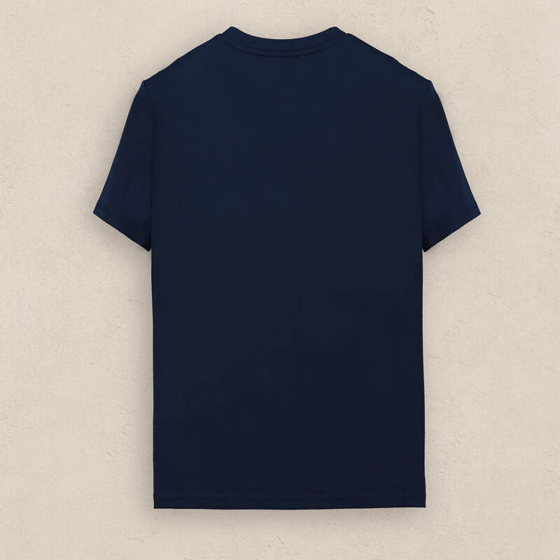 V Yaka Lacivert Tişört - 2