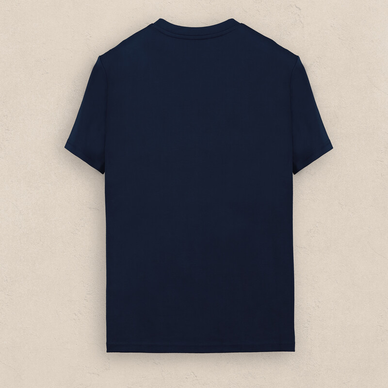 V Yaka Lacivert Tişört - SARAR