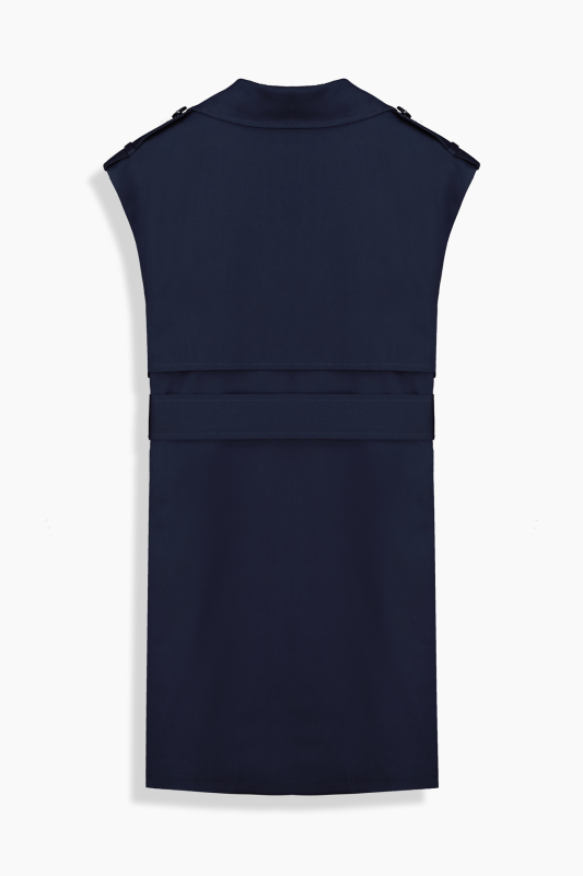 Caffu Lacivert Trençkot - SARAR WOMAN