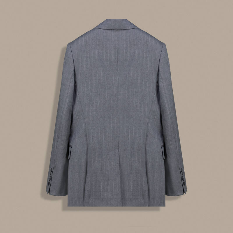 Cleir Çizgili Antrasit Ceket - 3