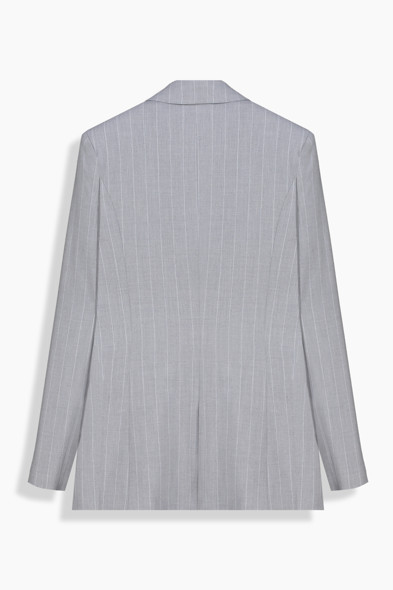 Gloriana Çizgili Gri Ceket - 2