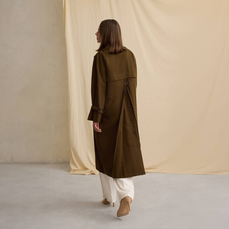 Haki Kadın Trençkot - 2