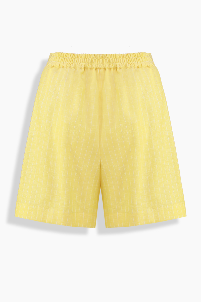 Lori Çizgili Açık Sarı Şort - 2