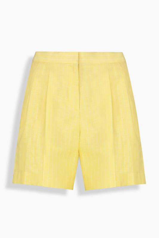 Lori Çizgili Açık Sarı Şort 