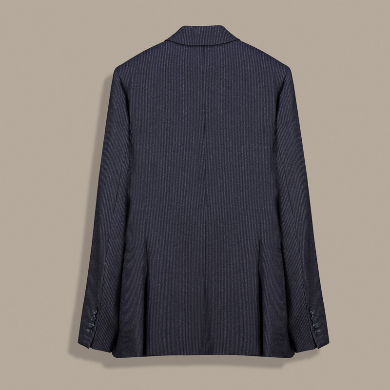 Mara Çizgili Lacivert Ceket - SARAR WOMAN
