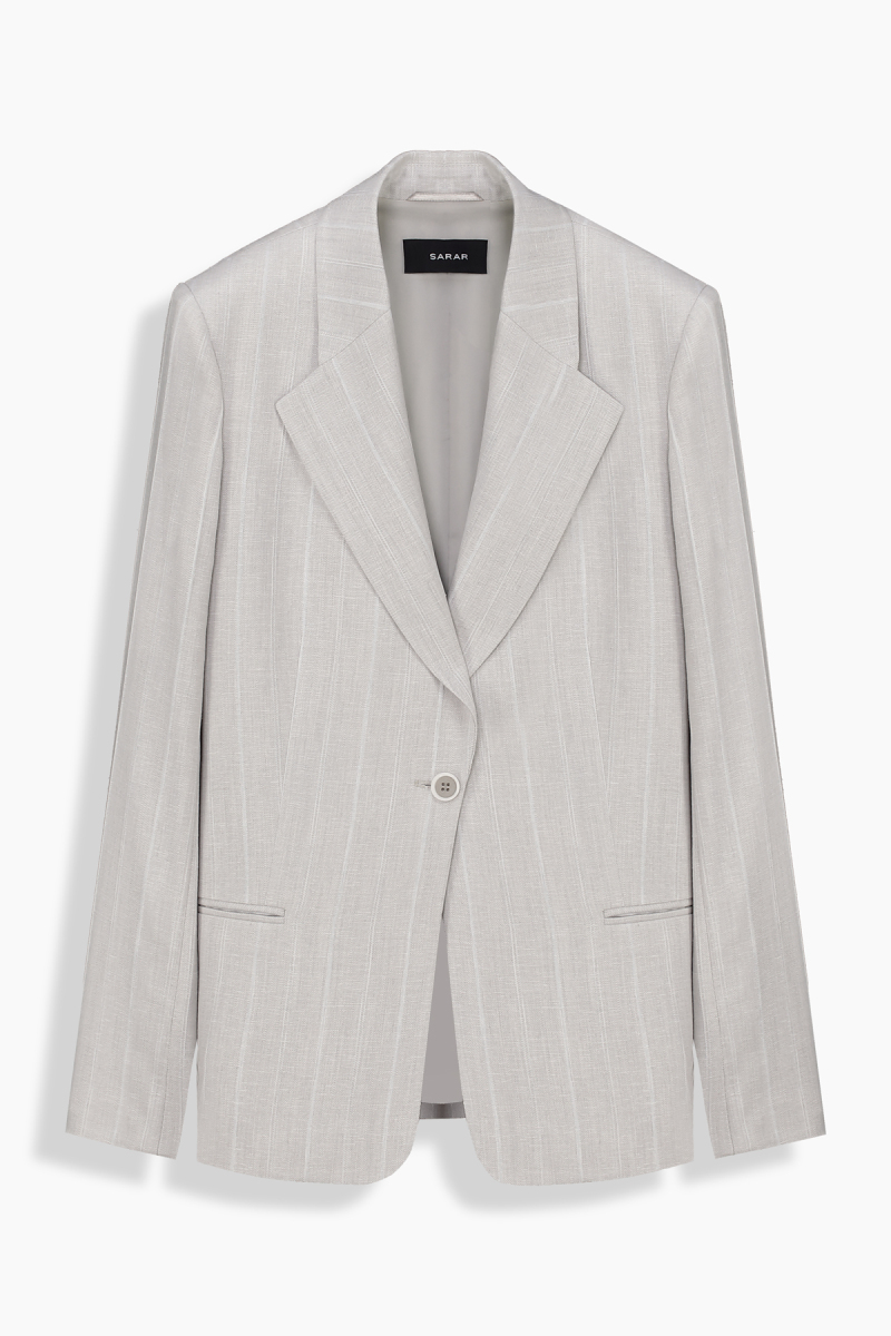 Perrie Çizgili Bej Ceket - 1