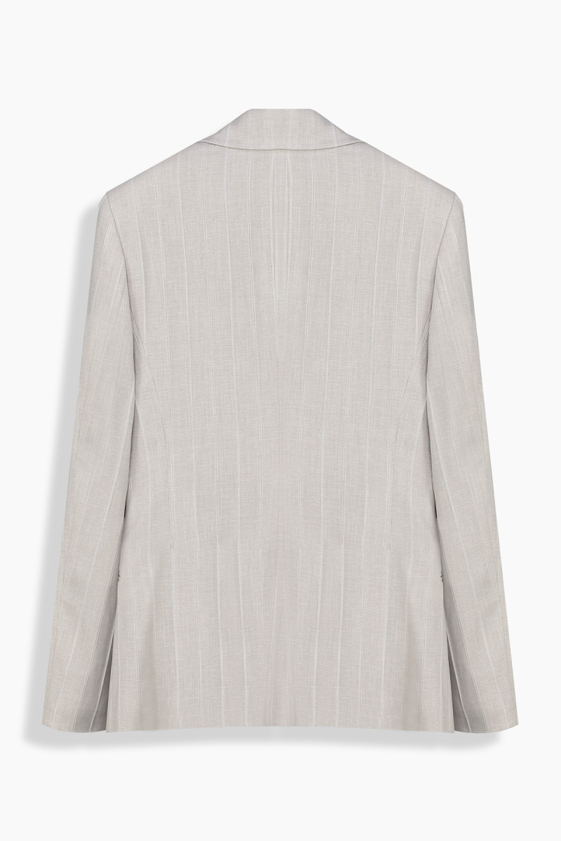 Perrie Çizgili Bej Ceket - 2