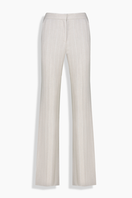 Perrie Çizgili Bej Pantolon - SARAR WOMAN