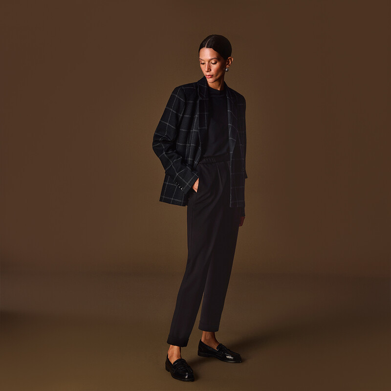 Rivale Kareli Siyah Ceket - SARAR WOMAN