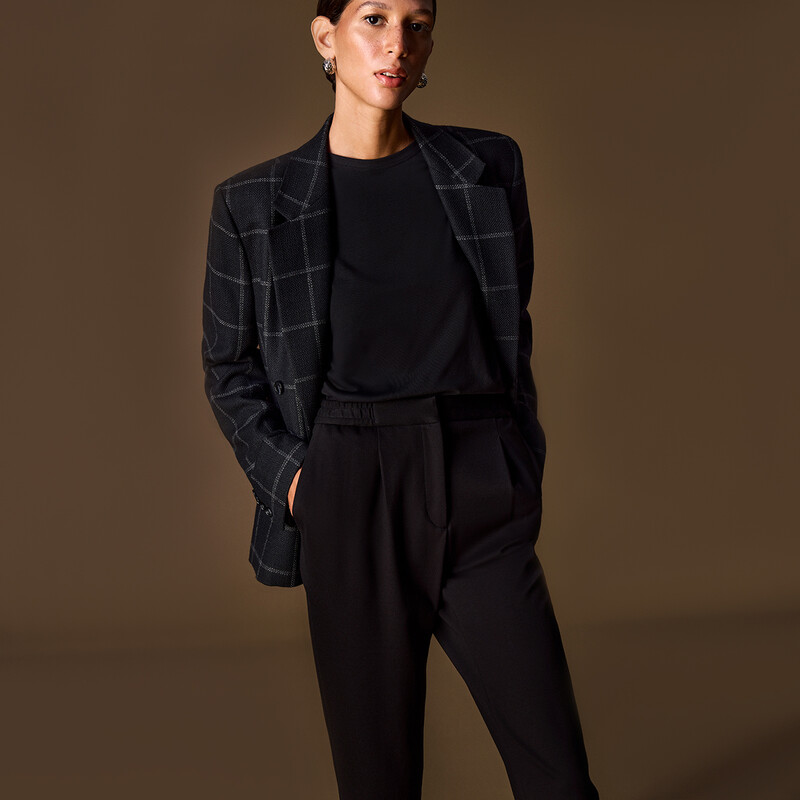 Rivale Kareli Siyah Ceket 