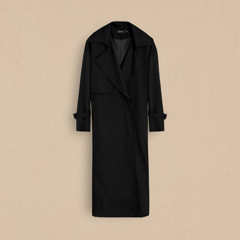 Kadın Siyah Trençkot - 3