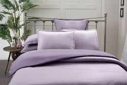 Fancy Stripe Lila King Size Nevresim Takımı - SAREV