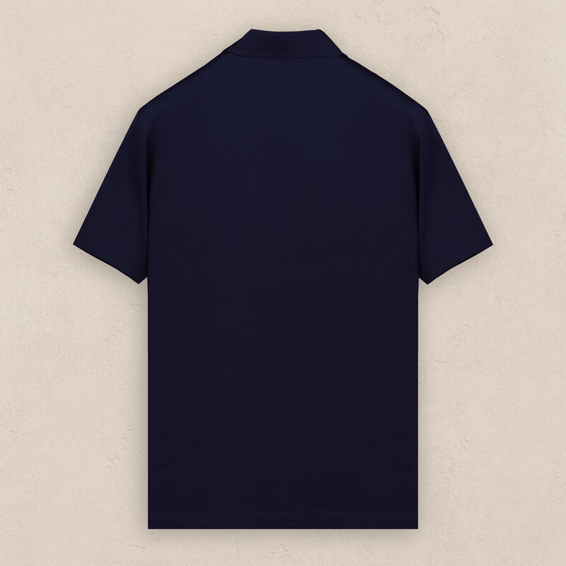 Polo Yaka Kısa Kol Pamuklu Lacivert Tişört - SARTORIA