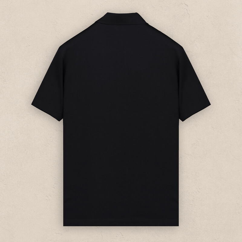 Polo Yaka Kısa Kol Pamuklu Siyah Tişört - SARTORIA