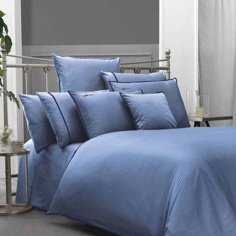 Sartoria Pamuk Saten Nevresim Takımı Çift Kişilik Açık Mavi - 1