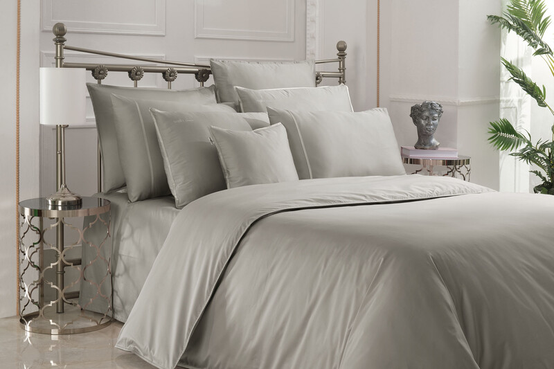 Sartoria Pamuk Saten Nevresim Takımı King Size Bej - SAREV (1)