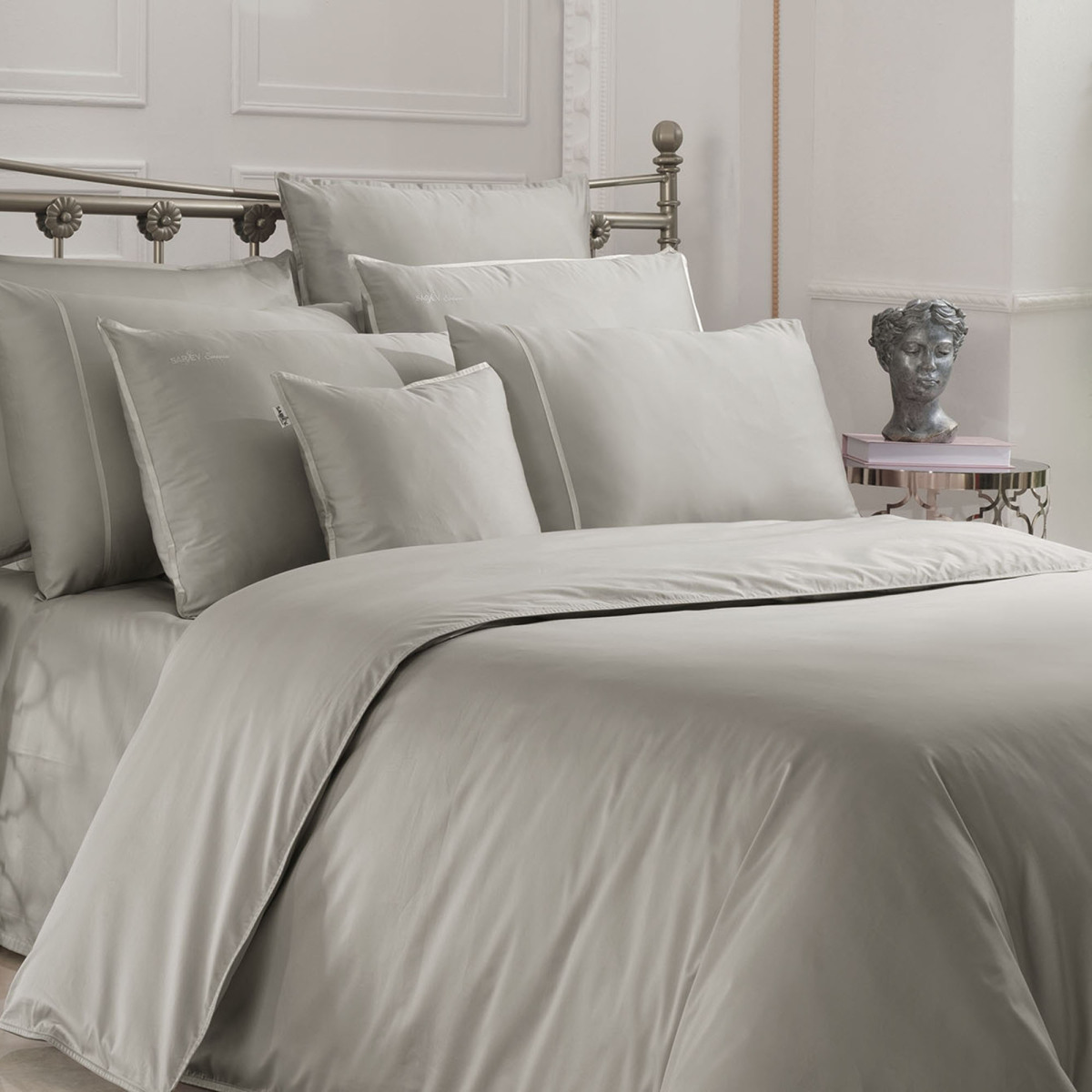 Sartoria Pamuk Saten Nevresim Takımı King Size Bej - 5