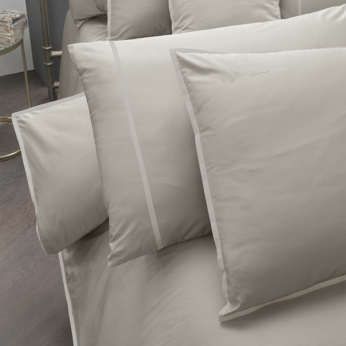 Sartoria Pamuk Saten Nevresim Takımı King Size Bej - 6