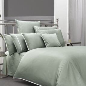 Sartoria Pamuk Saten Nevresim Takımı King Size Yeşil 