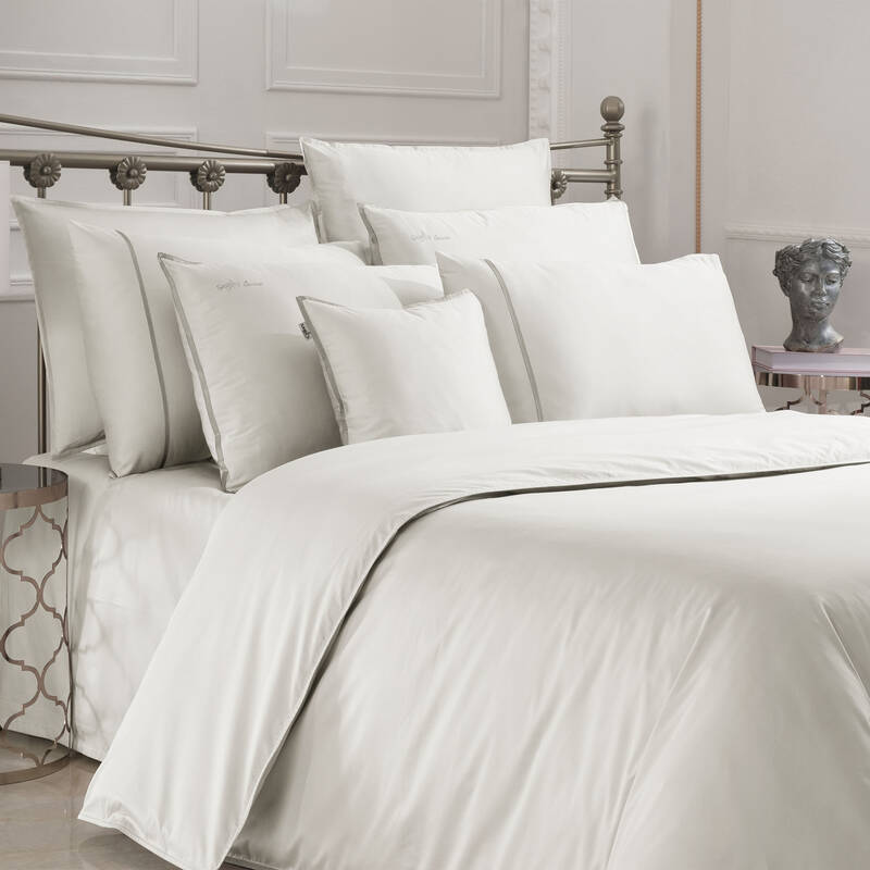 Sartoria Pamuk Saten Nevresim Takımı King Size Ekru - 1