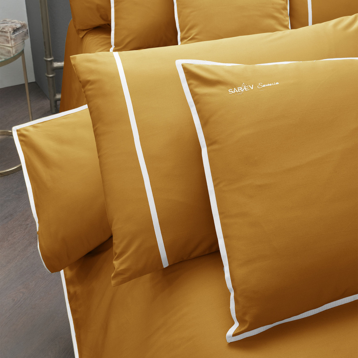 Sartoria Pamuk Saten Nevresim Takımı King Size Sarı - 3