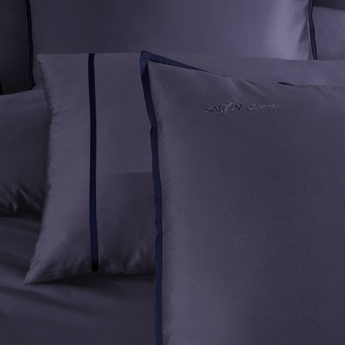 Sartoria Pamuk Saten Nevresim Takımı King Size Lacivert - 3