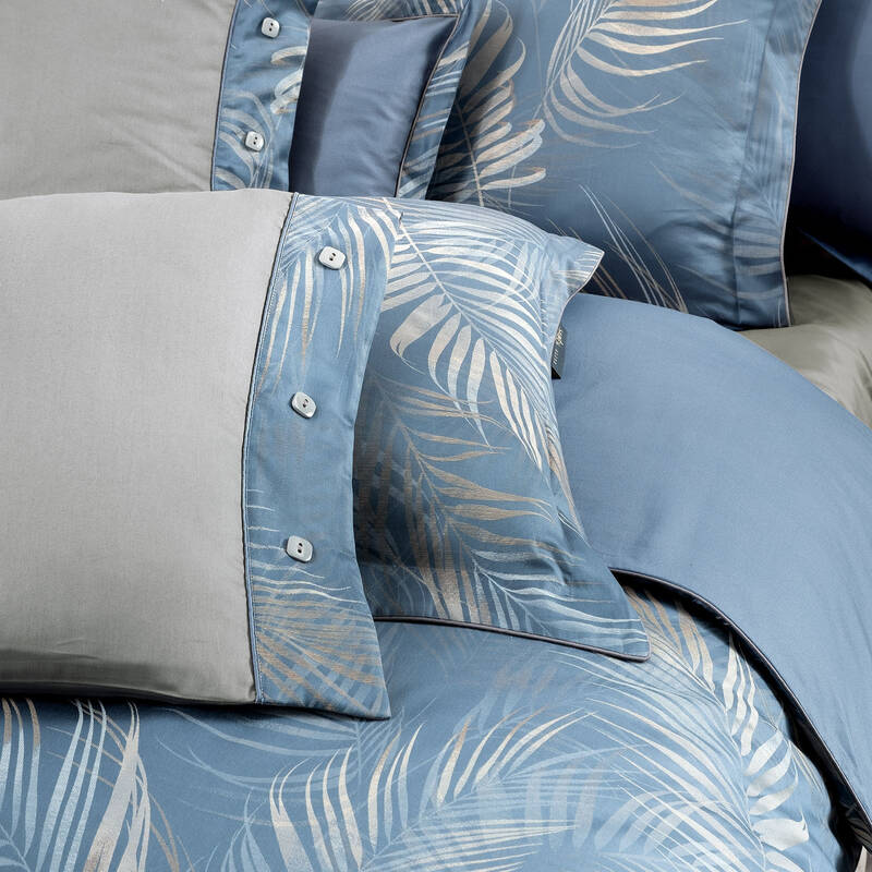 Saturn Jakarlı Çift Kişilik Mavi Nevresim Takımı - 3