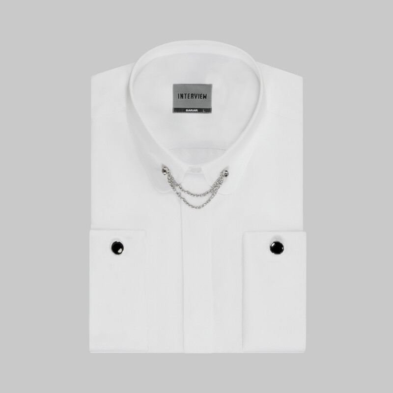 Saverio Beyaz Smokin Gömlek - INTERVIEW