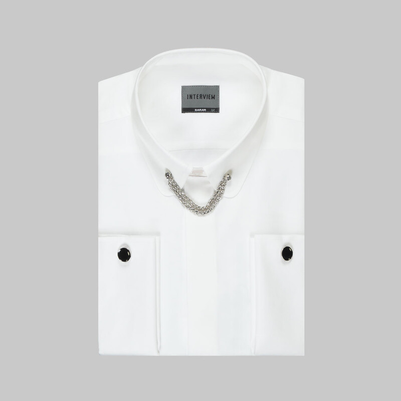 Saverio Geniş Manşet Beyaz Gömlek - INTERVIEW