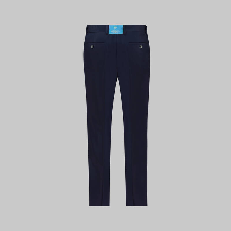 Saxon Koyu Lacivert Yün Kumaş Pantolon - 2