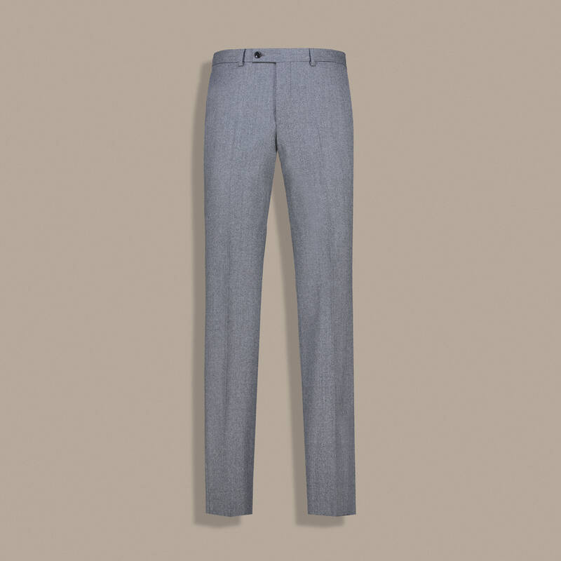 Saxon Açık Gri Yün Pantolon - 1