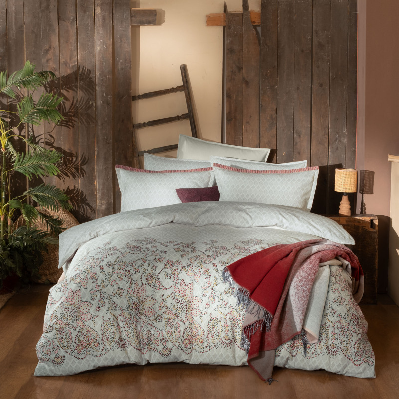 Scarlet Flanel Nevresim Takımı King Size Bej 