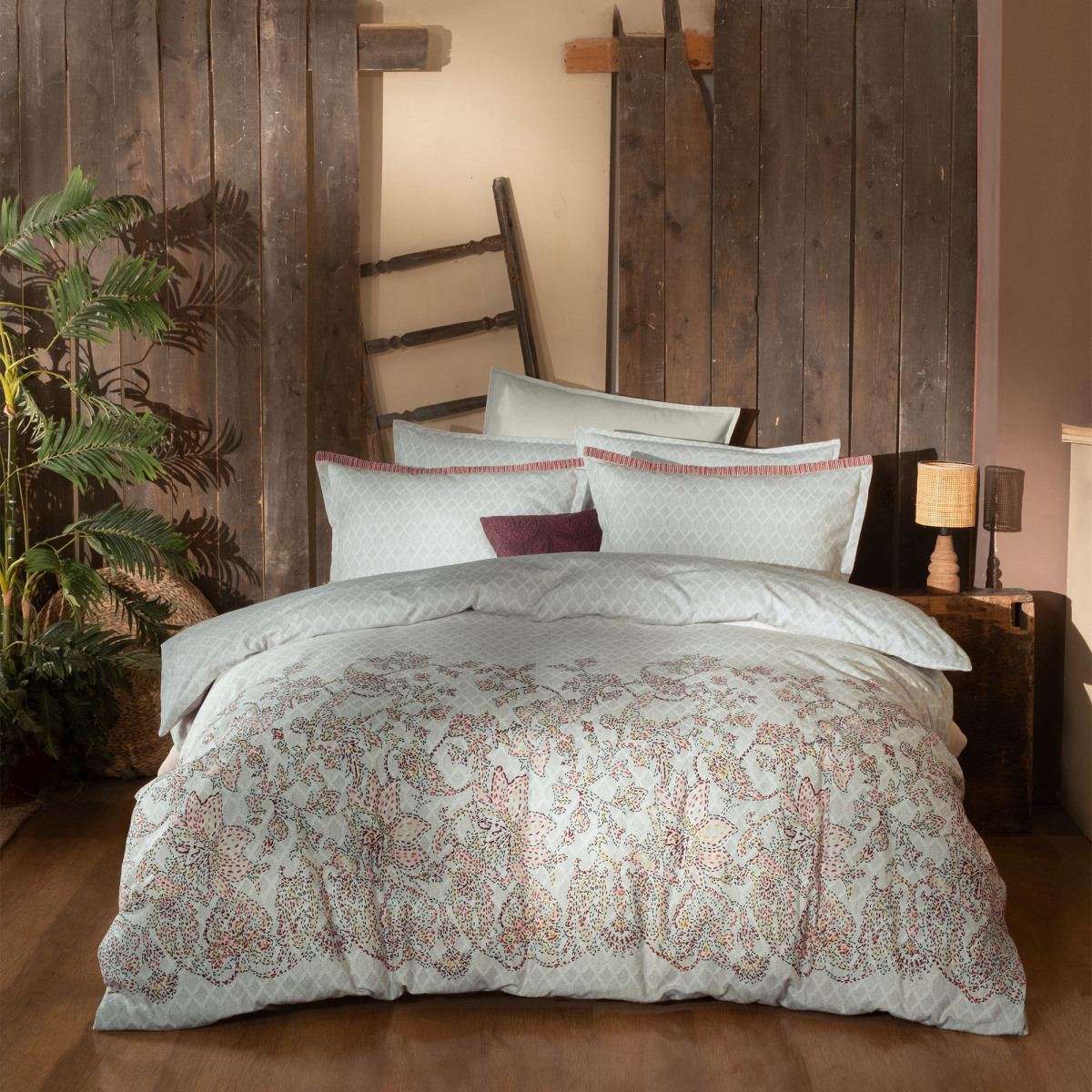 Scarlet Flanel Nevresim Takımı King Size Bej - 2