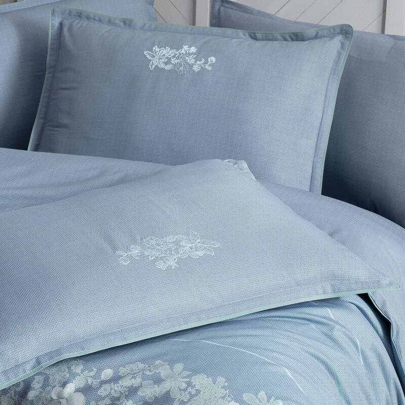 Sedona Fancy Çift Kişilik Mavi Nevresim Takımı - 4