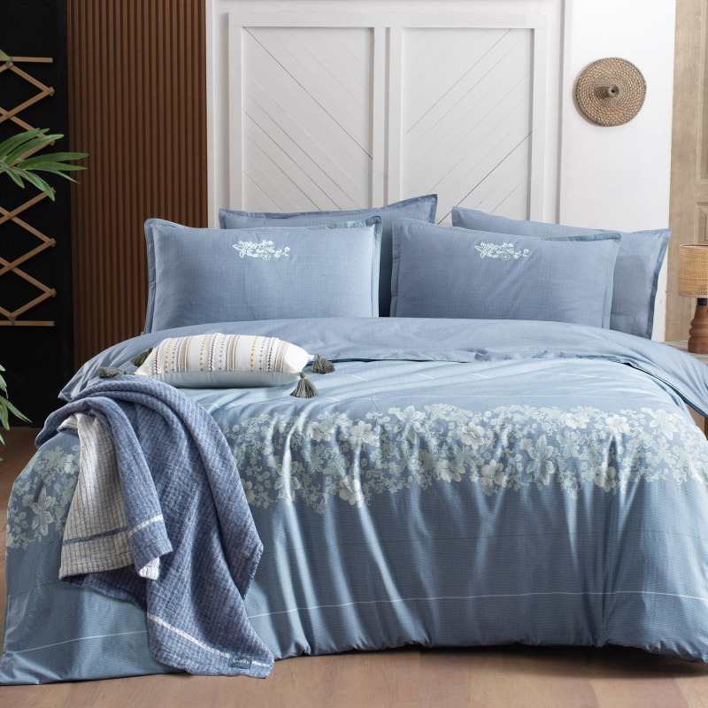 Sedona Fancy Mavi Çift Kişilik Nevresim Takımı 