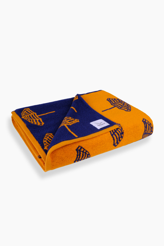 Şemsiye Desen 90x160 Lacivert Plaj Havlusu - 8