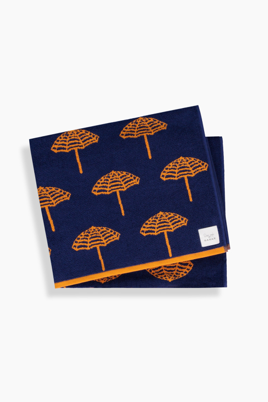 Şemsiye Desen 90x160 Lacivert Plaj Havlusu - SARAR