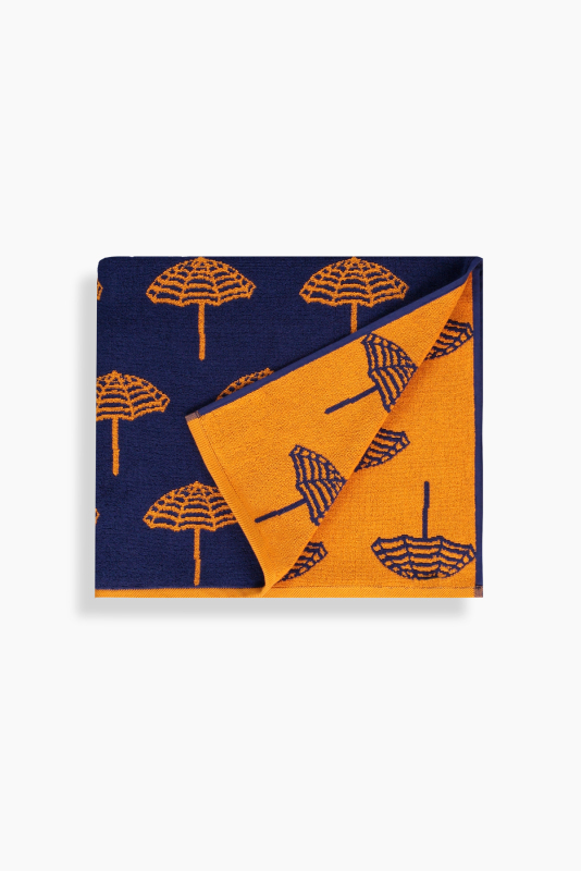 Şemsiye Desen 90x160 Lacivert Plaj Havlusu - SARAR