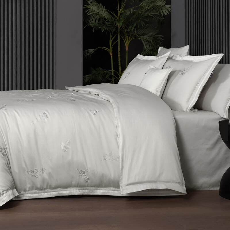 Serafi Pamuk Saten Nevresim Takımı King Size Gri - SAREV